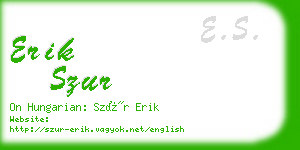 erik szur business card